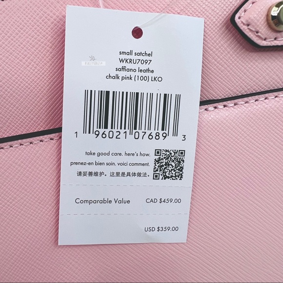 Kate Spade Staci Chalk Pink Small Satchel Crossbody - Picture 9 of 9